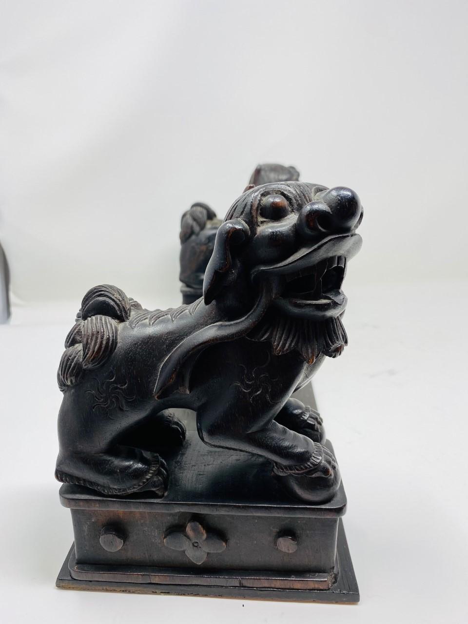 Chinoiserie Vintage Foo Dog Bookend Tray For Sale