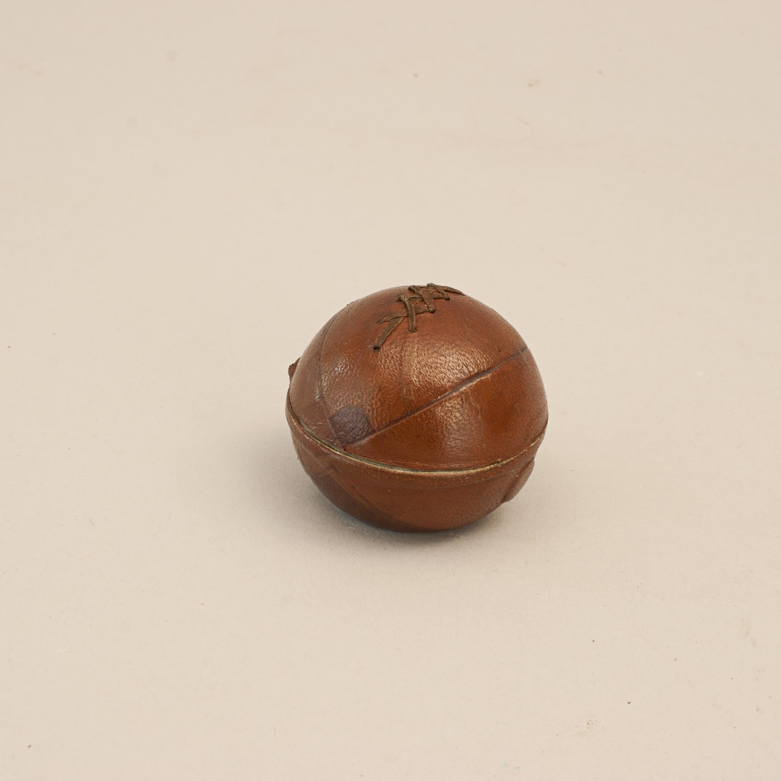 Vintage Football Inkwell With Leather Cover. 3
