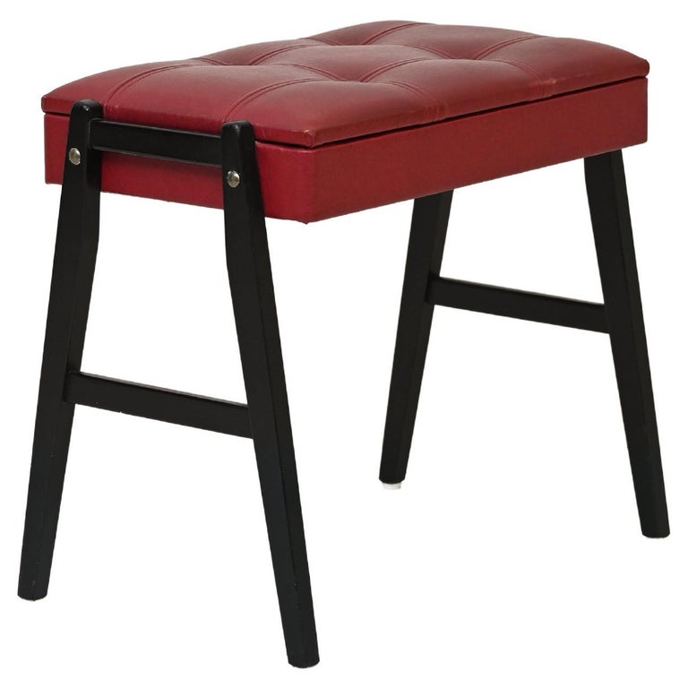 Vintage Footstool with Storage For Sale at 1stDibs