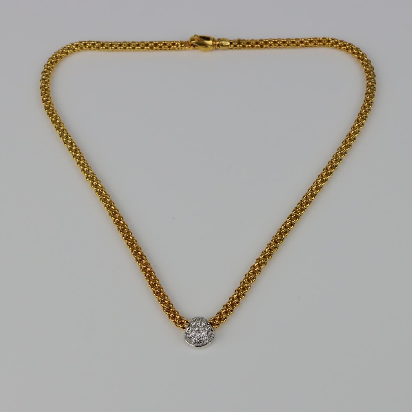 Vintage Fope 18K Gold & Diamond Necklace 7