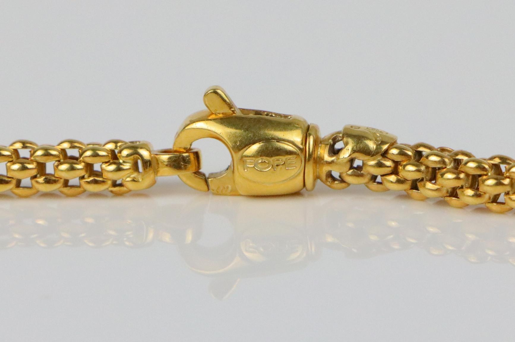 Vintage Fope 18K Gold & Diamond Necklace In Good Condition In Flushing, NY