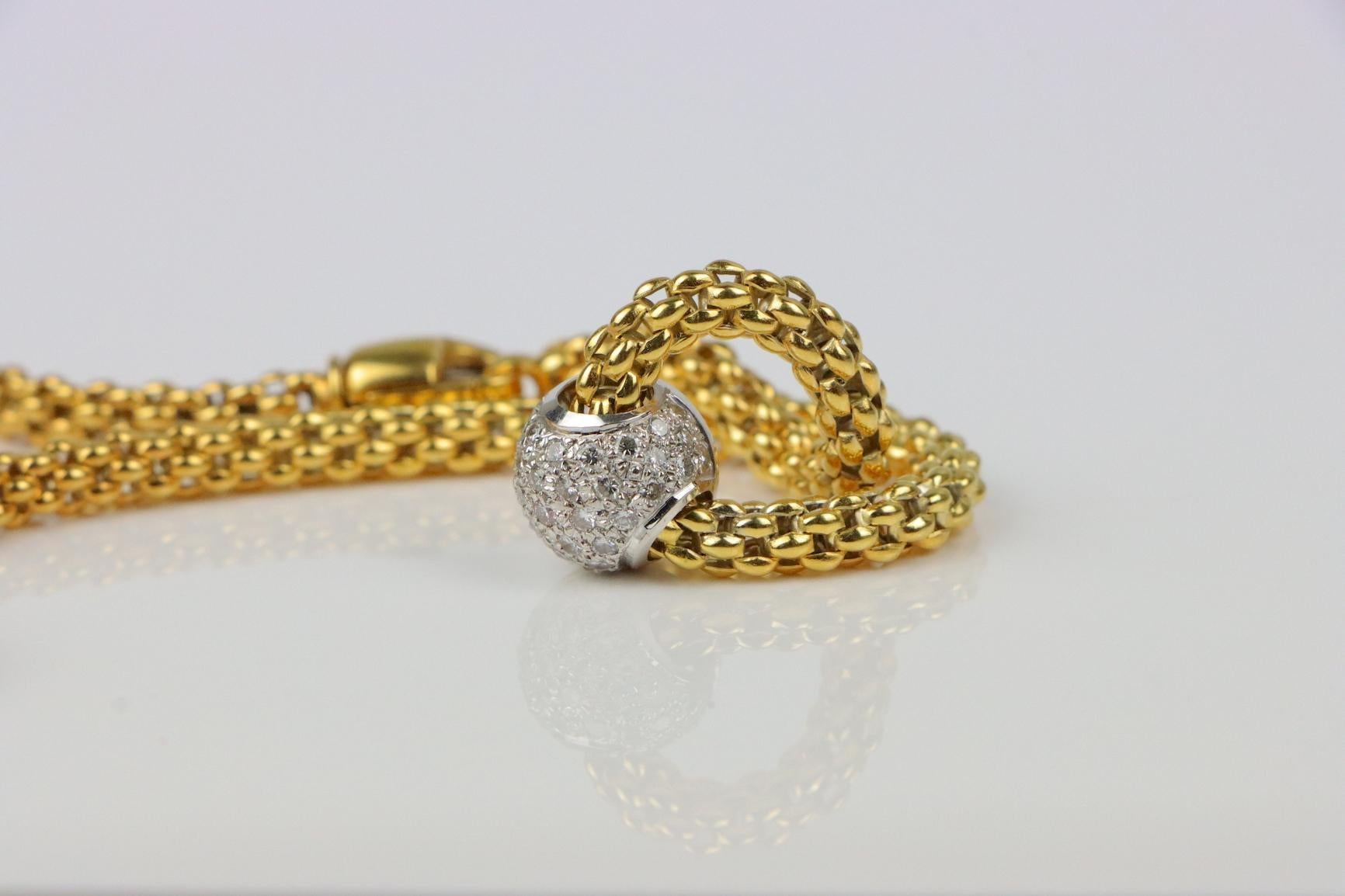 Vintage Fope 18K Gold & Diamond Necklace 2