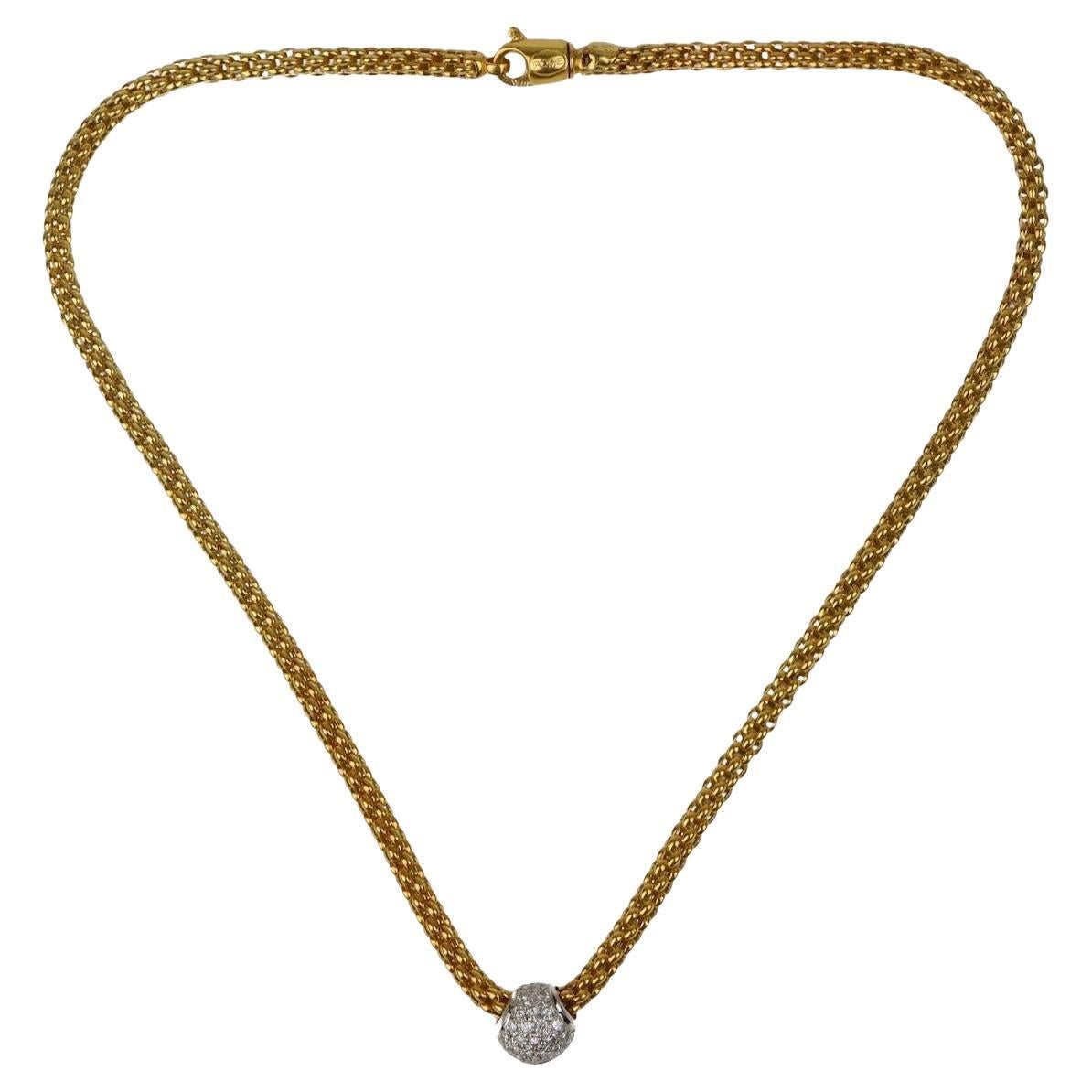 Vintage Fope 18K Gold & Diamond Necklace