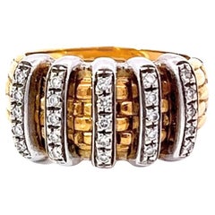 Panorama-Ring aus 18 Karat Gold mit Diamanten im Vintage-Stil von Fope