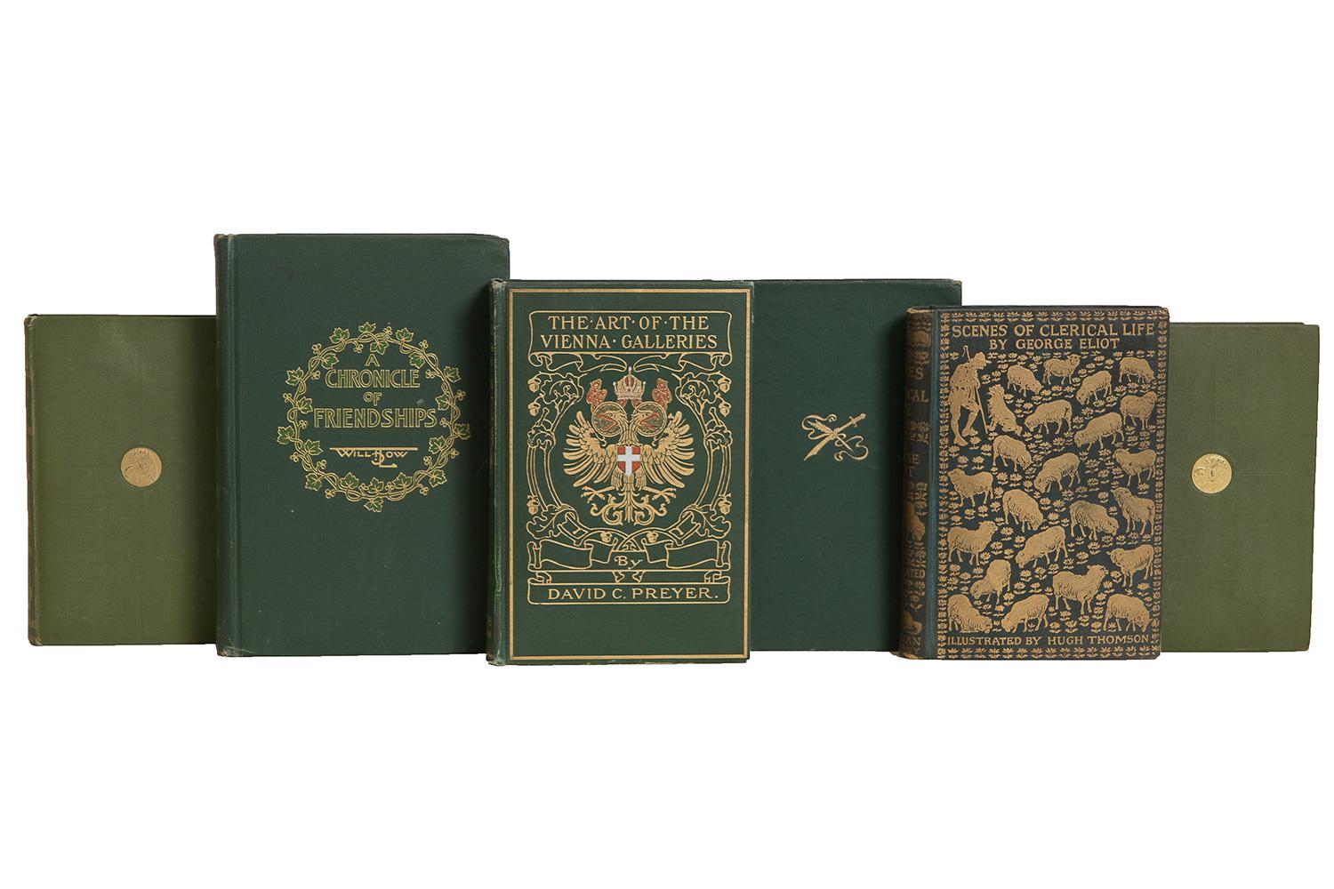 Regency Vintage Forest and Gilt Book Set For Sale