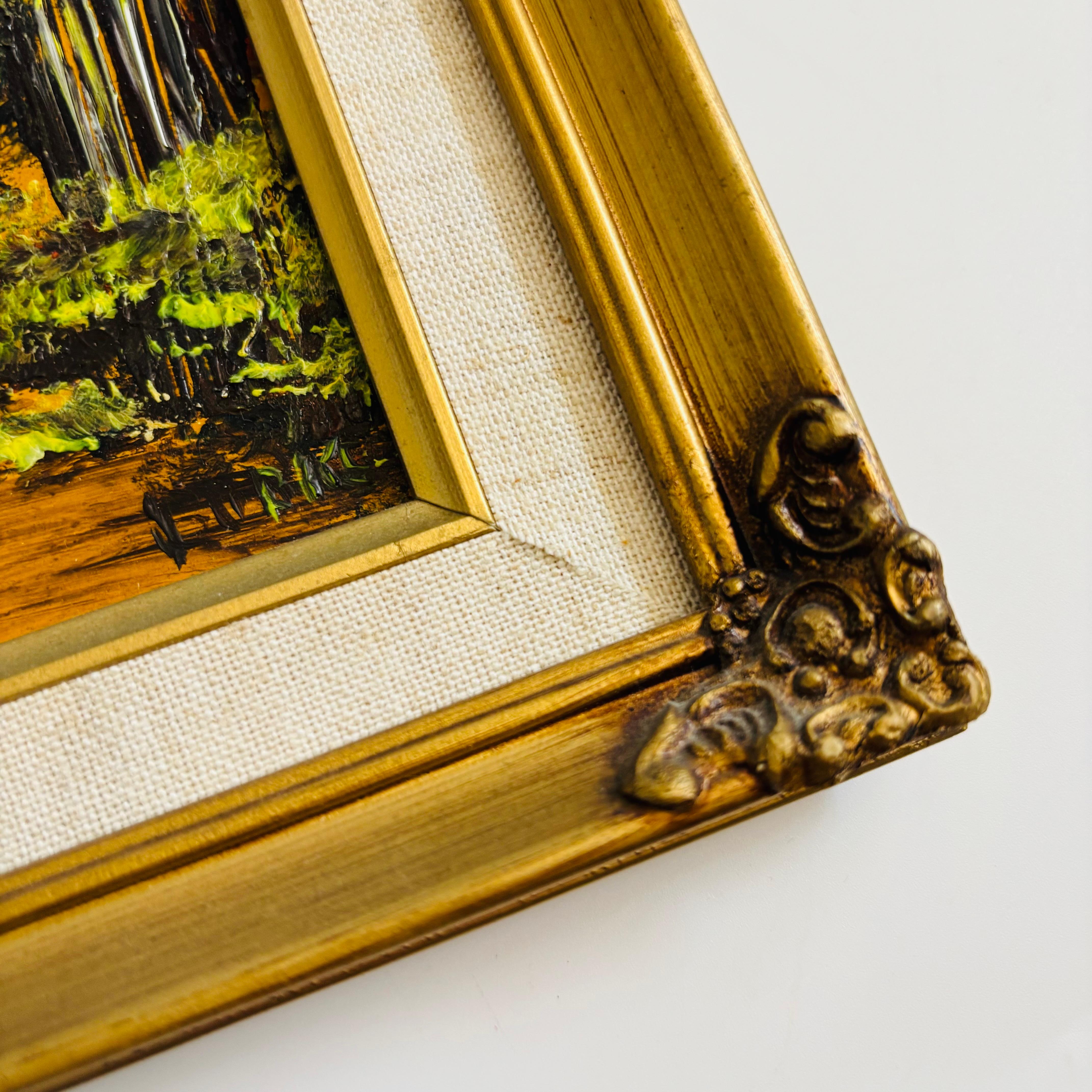 Vintage Wald Ölgemälde von Patricia Burke (20. Jahrhundert) im Angebot