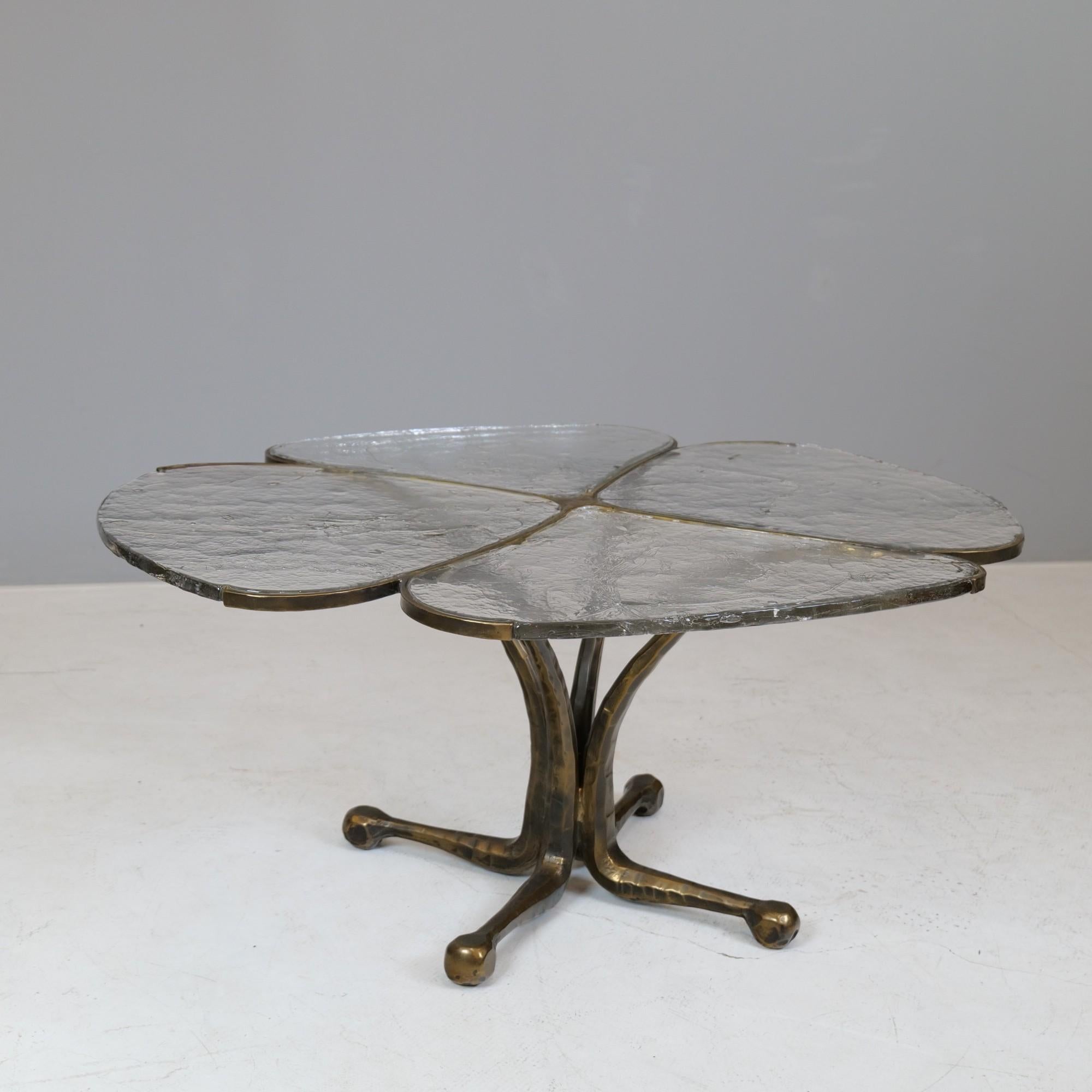 Table vintage en bronze forgé signée Lothar Klute, 1994 Allemagne en vente 2