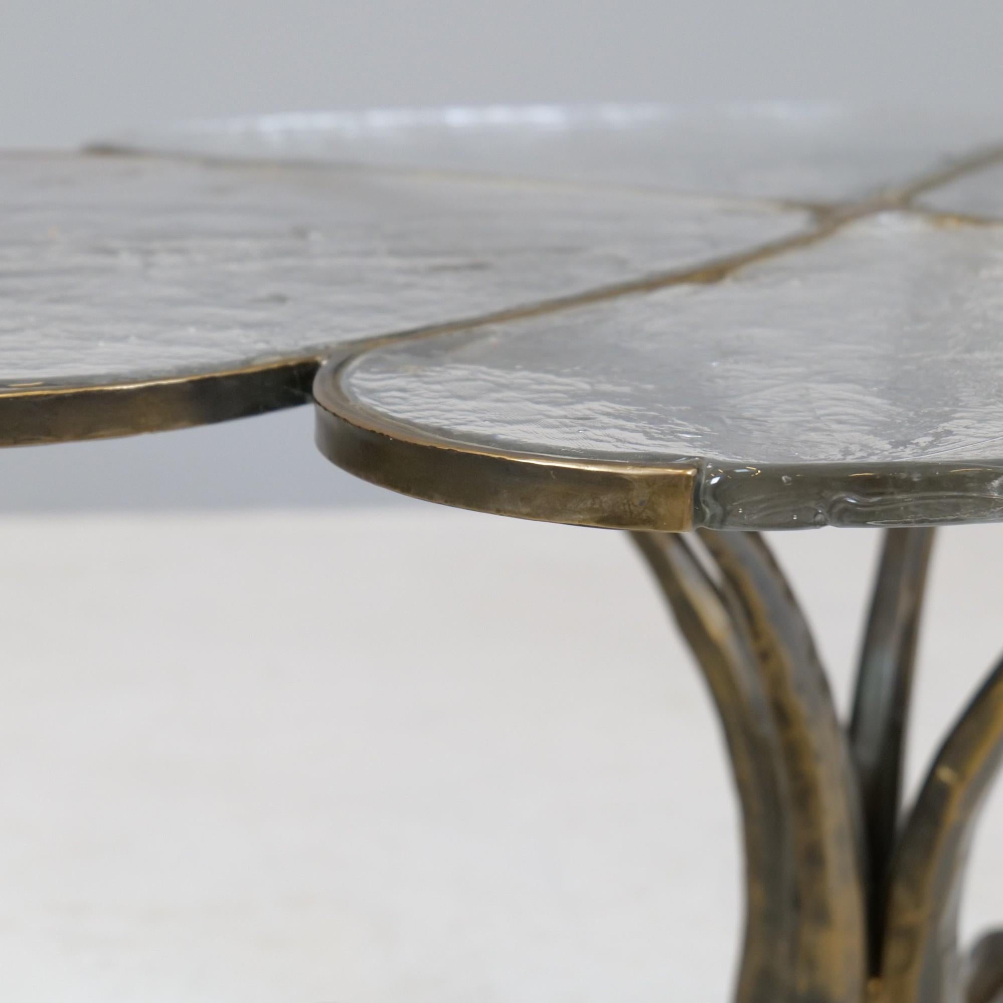 Vintage Forged Bronze Table Signed Lothar Klute, 1994 Germany In Excellent Condition For Sale In Saarbrücken, SL