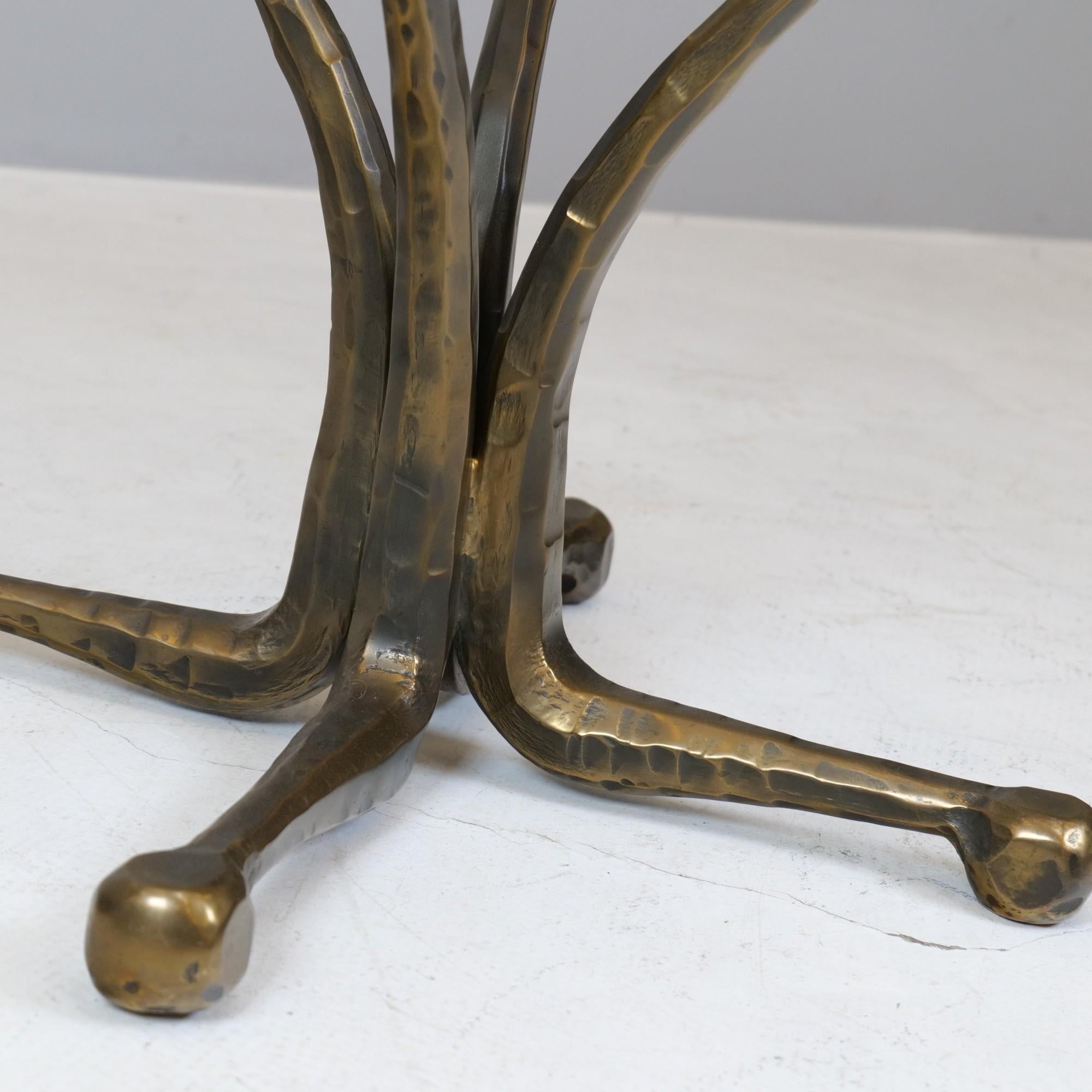 Forgé Table vintage en bronze forgé signée Lothar Klute, 1994 Allemagne en vente