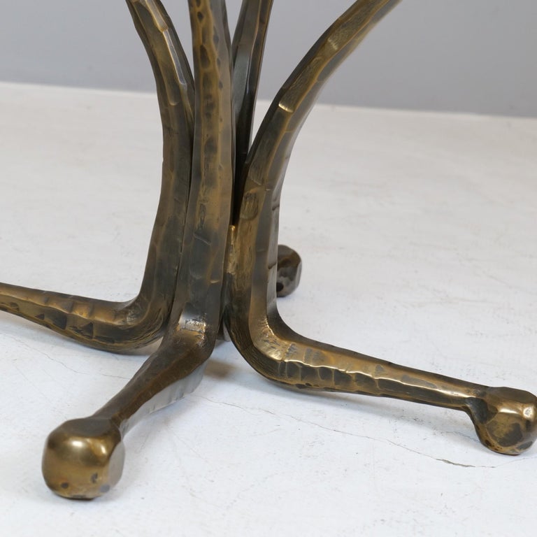 Late 20th Century Vintage Forged Bronze Table Signed Lothar Klute, 1980s Germany For Sale