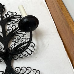 Vintage Forged Iron Sconces