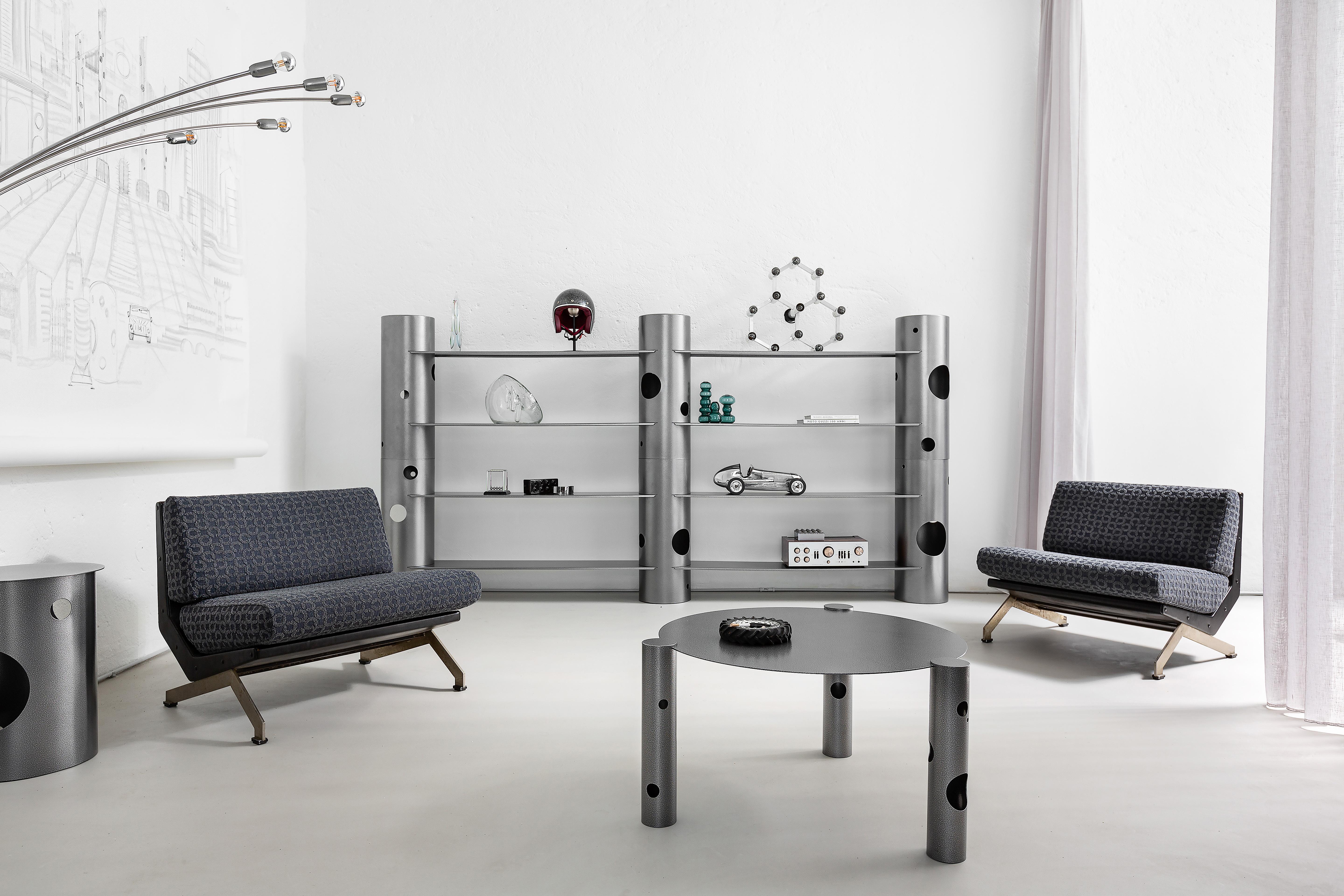 Modern Vintage Formanova Alessandra Lounge Chairs, Giulio Moscatelli, New Dedar Fabric For Sale