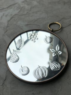 Vintage Fornasetti Brass Mirror