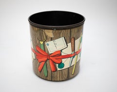 Vintage Fornasetti Oggetti Con Nastro Wastebasket / Trash Can