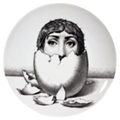 Vintage Fornasetti Porcelain Surrealist Themes & Variation Plate, #258- Egg