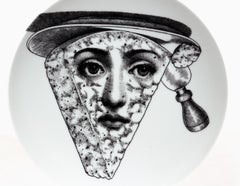Vintage Fornasetti Surrealist Porcelain Themes & Variation Plate, #319