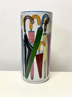 Vintage Italian Ceramic Umbrella Holder c1960s