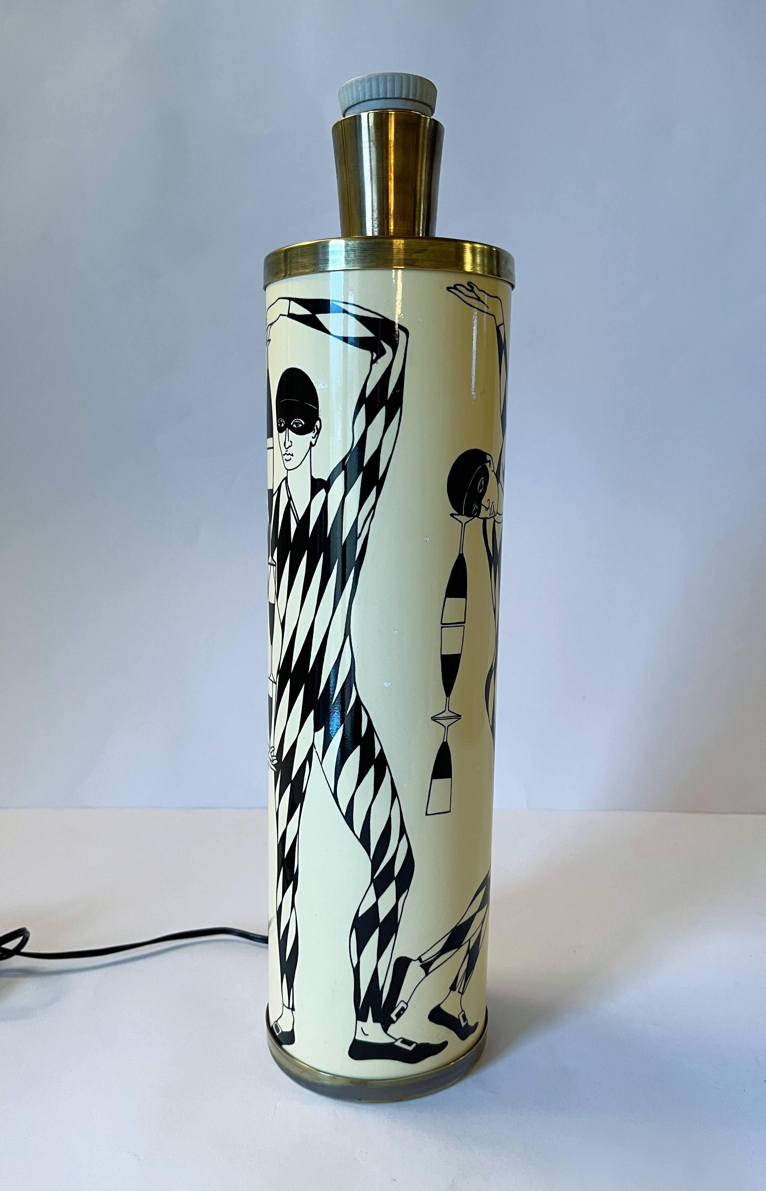 Lámpara de mesa vintage FORNASETTI Moderno de mediados de siglo en venta