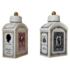 Teteras de porcelana Förstenberg vintage con sellos históricos daneses