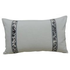 Retro Fortuny Alderelli Fabric in Midnight and White Decorative Lumbar Pillow