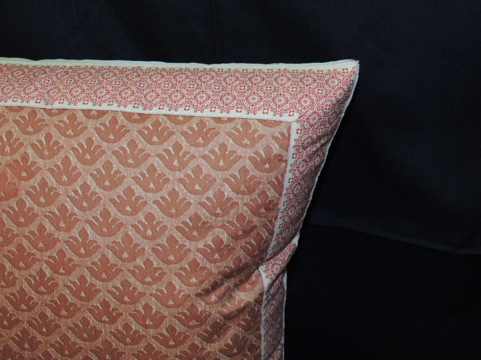 Regency Vintage Fortuny Coral Pillow in 