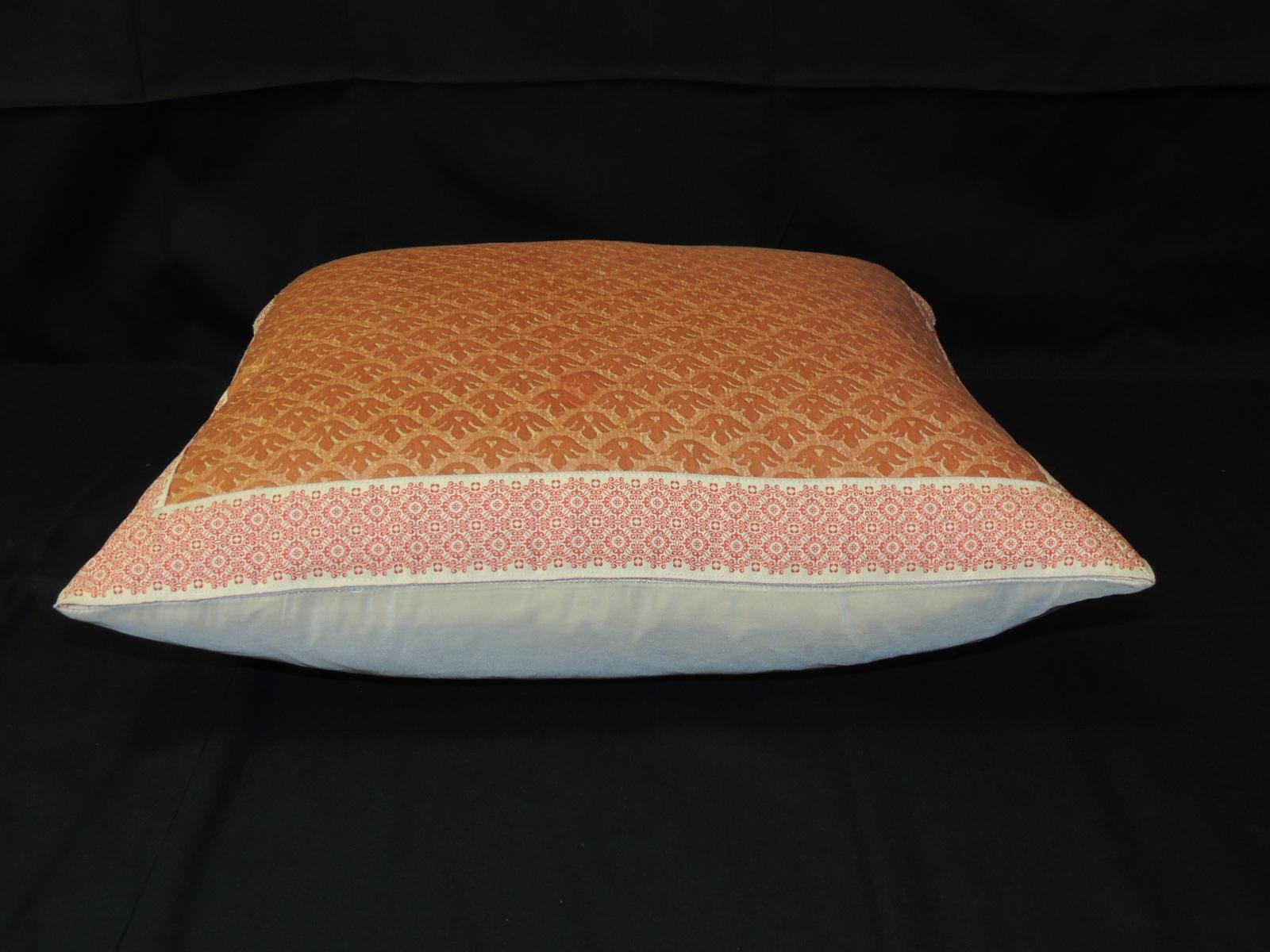 Italian Vintage Fortuny Coral Pillow in 