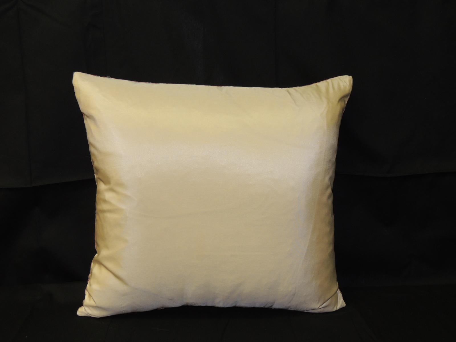 Hand-Crafted Vintage Fortuny Coral Pillow in 