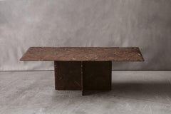Vintage Fossilized Stone Coffee Table, From Italy, Circa 1970