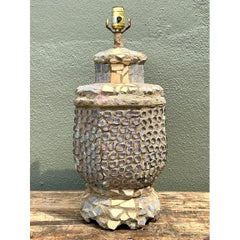 Vintage Found Object Mosaic Lamp