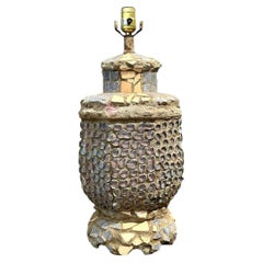 Vintage Found Object Mosaic Lamp