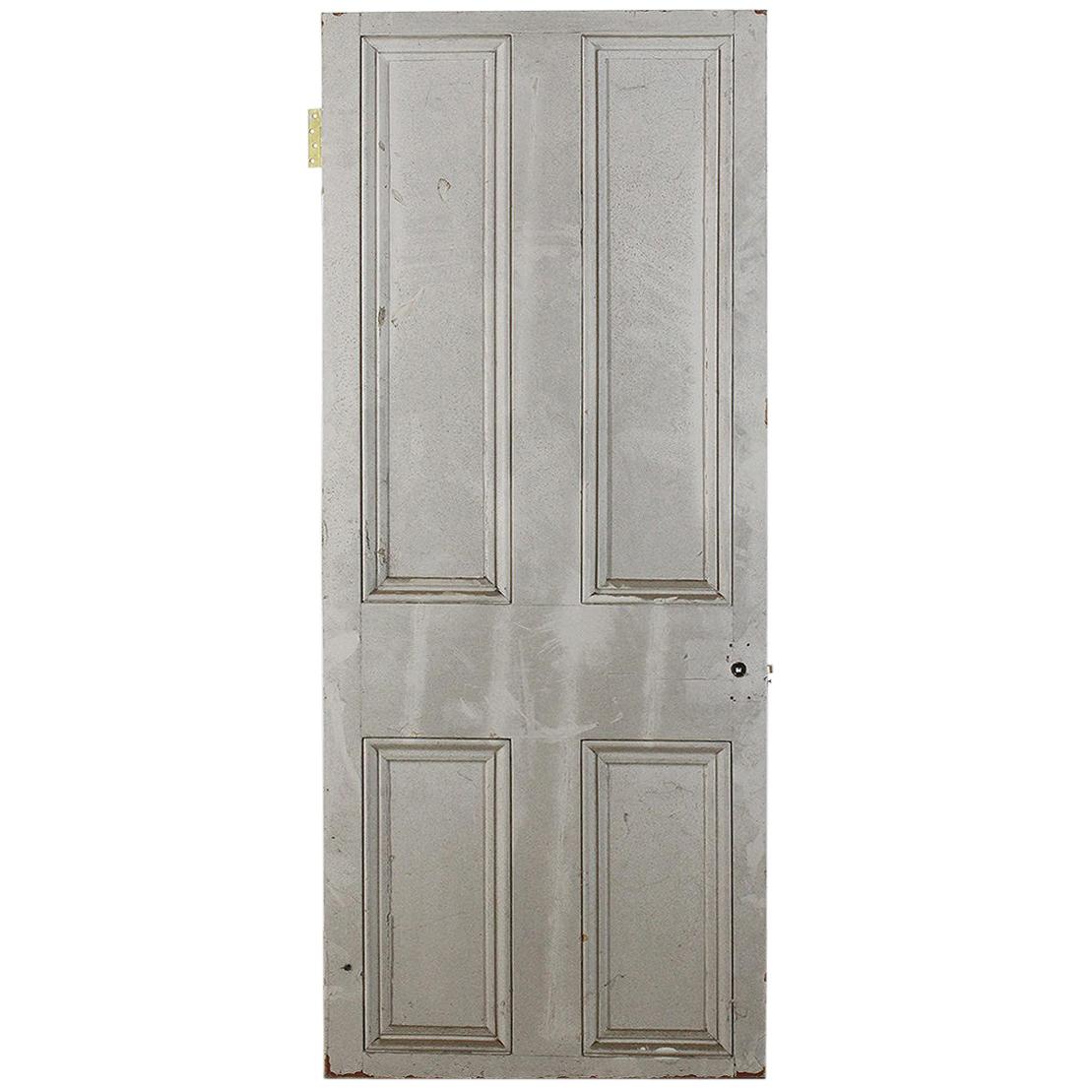 Vintage Four Beaded Panel Pine Door, 20th Century For Sale