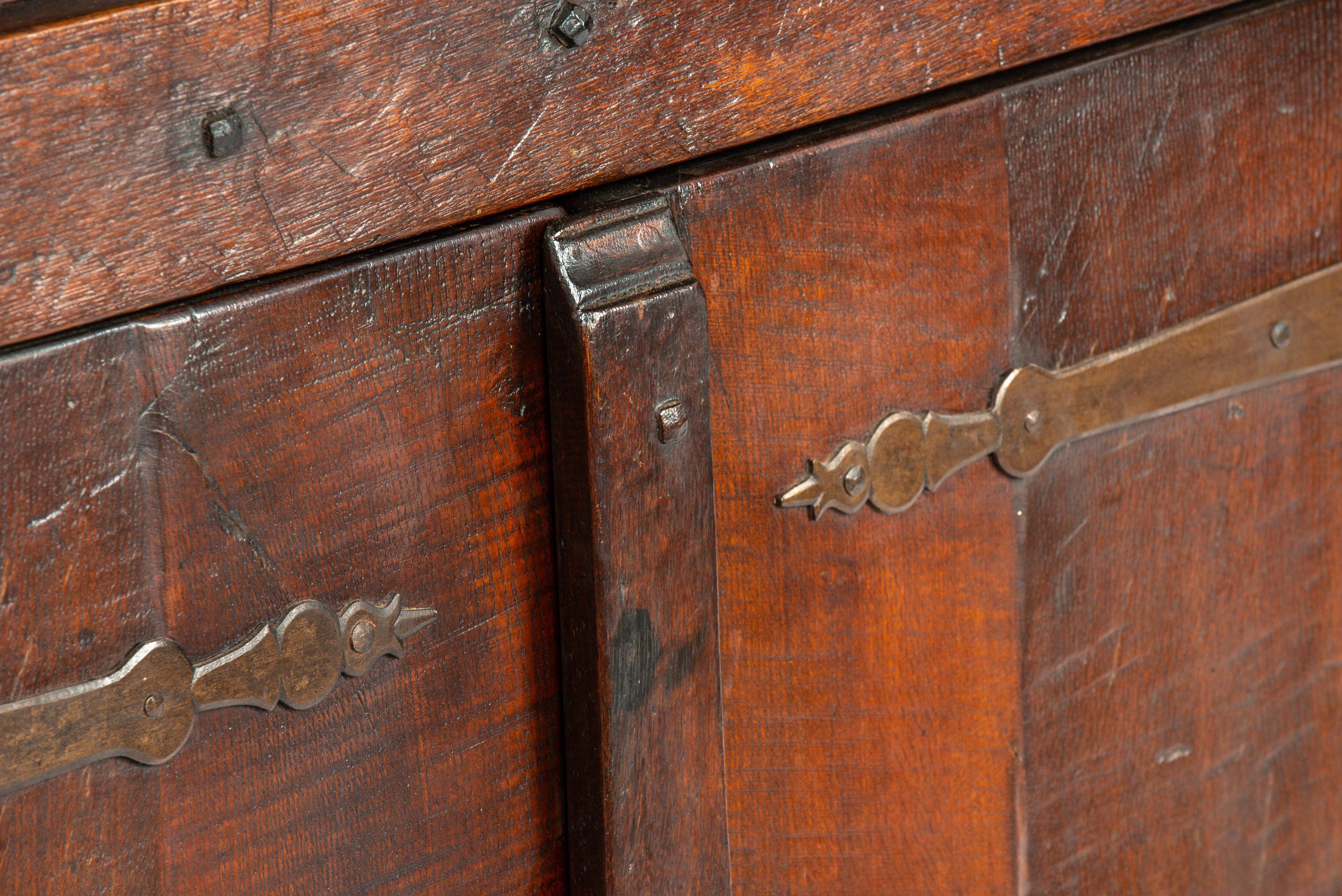 Vintage Four-Door Oak warm brown cupboard by Piet Rombouts & Sons, 1960s For Sale 9