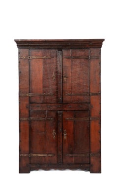 Armoire vintage à quatre portes en Oak brun chaud par Piet Rombouts & Sons, 1960s