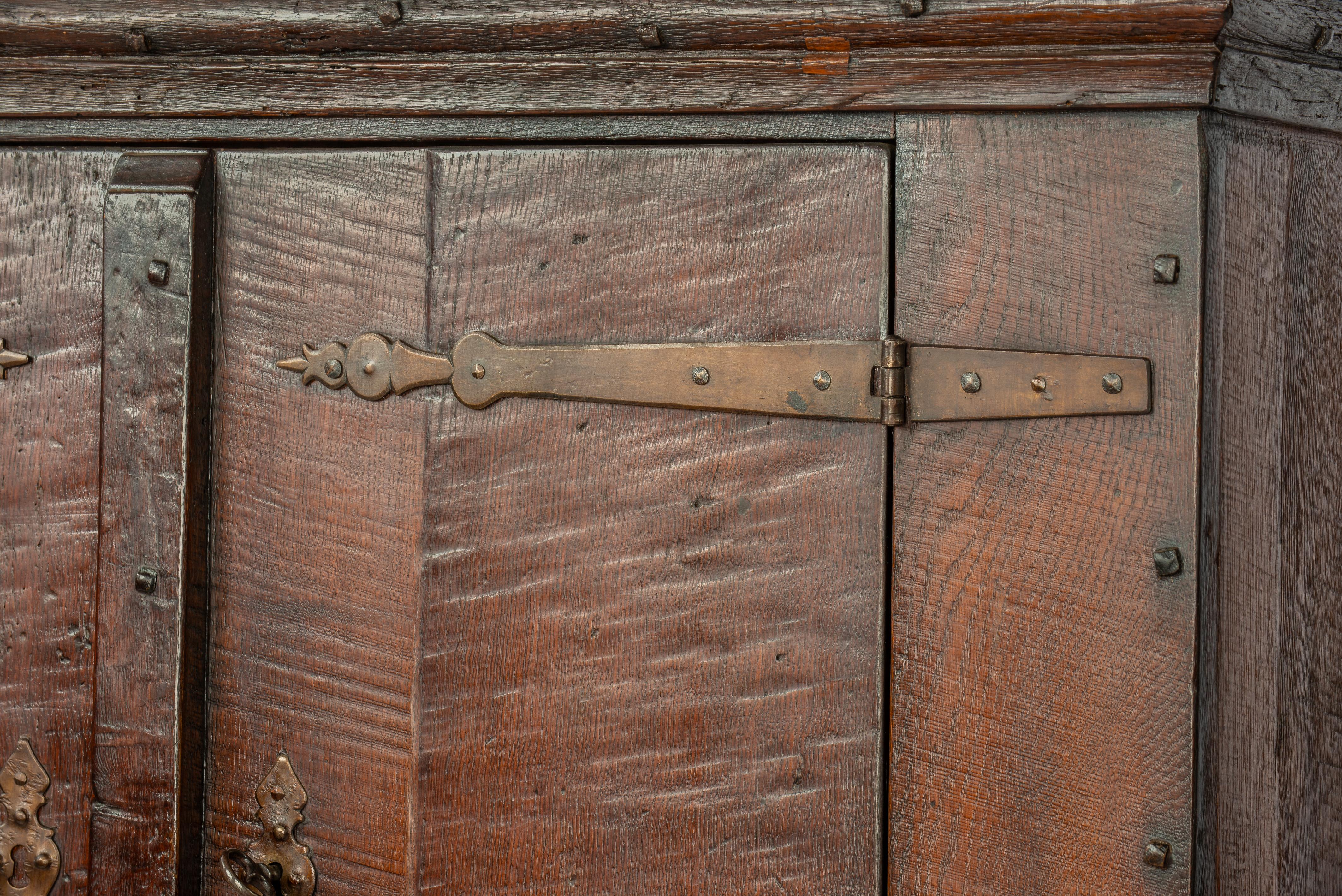 Vintage Four-Door Oak warm brown cupboard by Piet Rombouts & Sons, 1960s For Sale 2