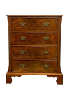 Vintage Four Drawer Chest with Figured Veneer and Dovetailed Drawers UK Import
