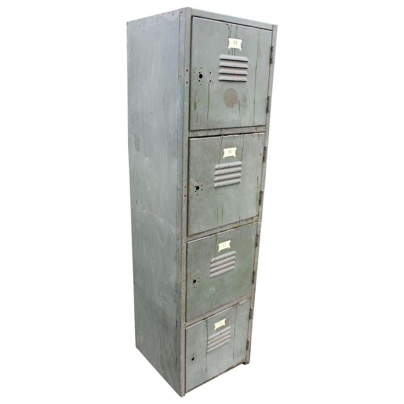 Vintage Four-Drawer or Locker Cabinet, 20th Century For Sale