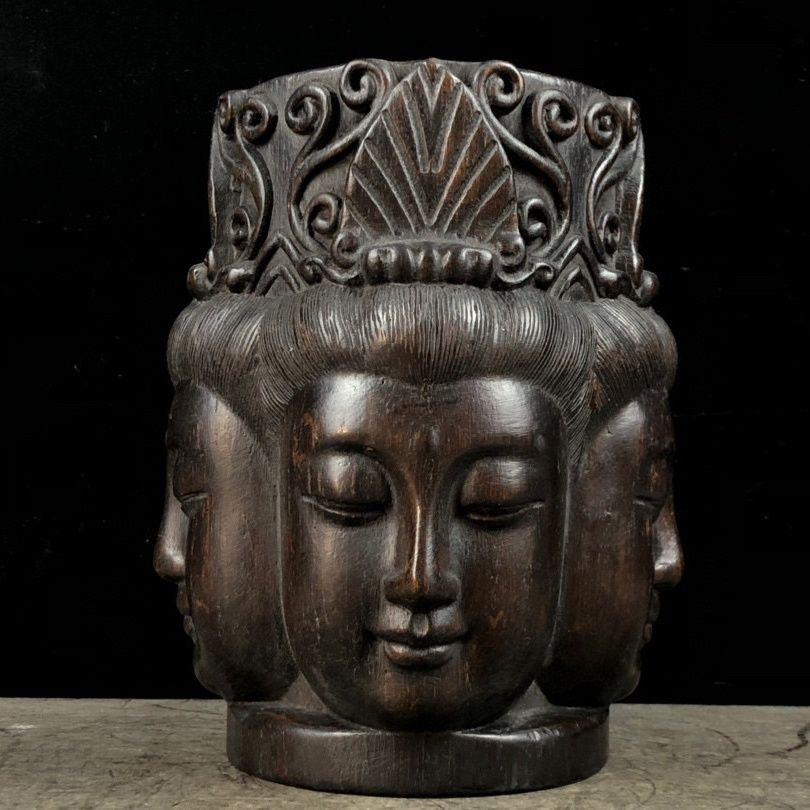 Vintage Asian Wood Carving Four-Faced Guanyin Buddha Head Statue – Symbol of Compassion, Wisdom, and Protection

Experience the profound spiritual symbolism of this Vintage Asian Wood Carving Four-Faced Guanyin Buddha Head Statue. Masterfully