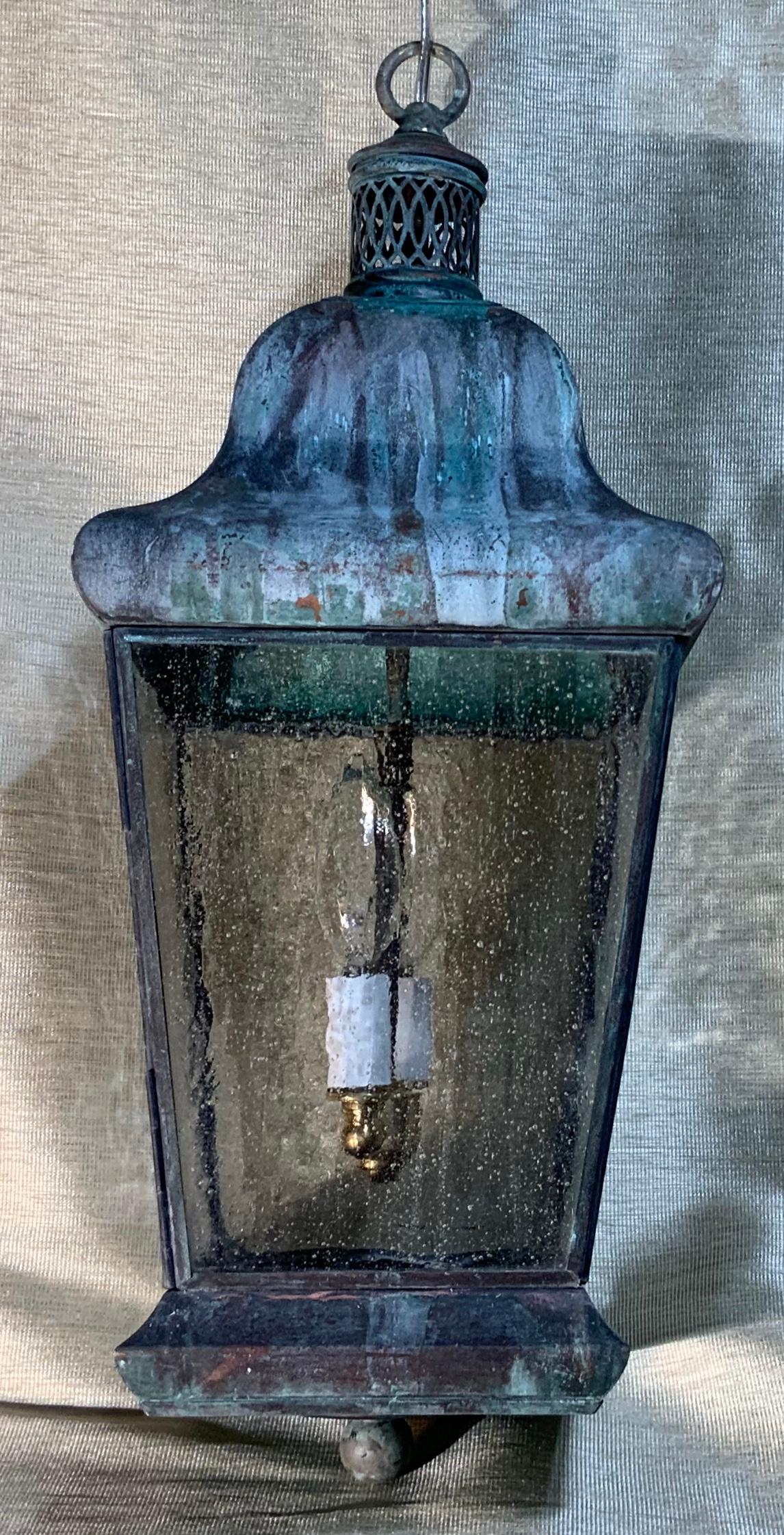 Vintage Four Sides Brass Hanging Lantern 2