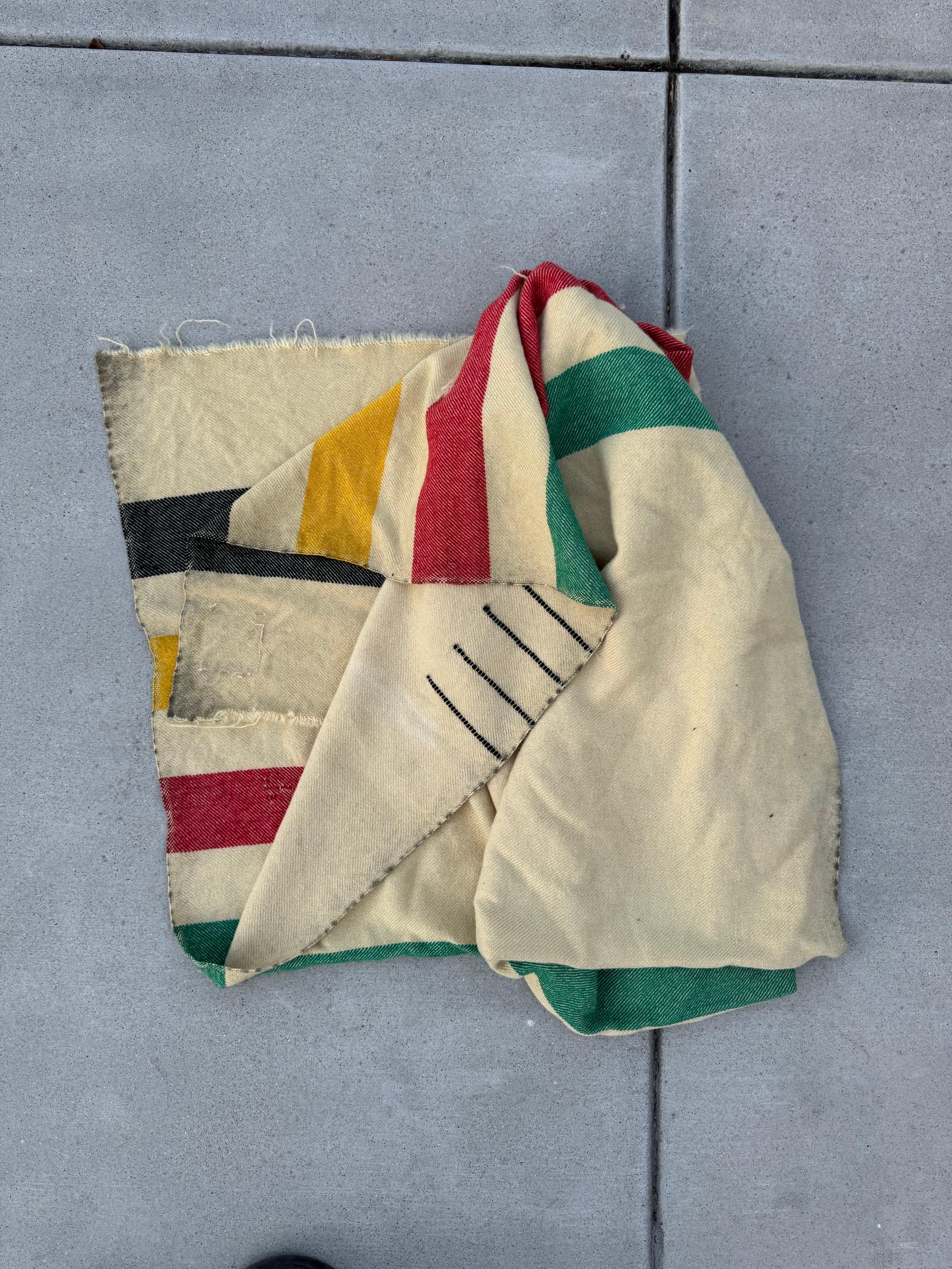 Vintage Four Stripe Hudson's Bay Style Wool Blanket 3