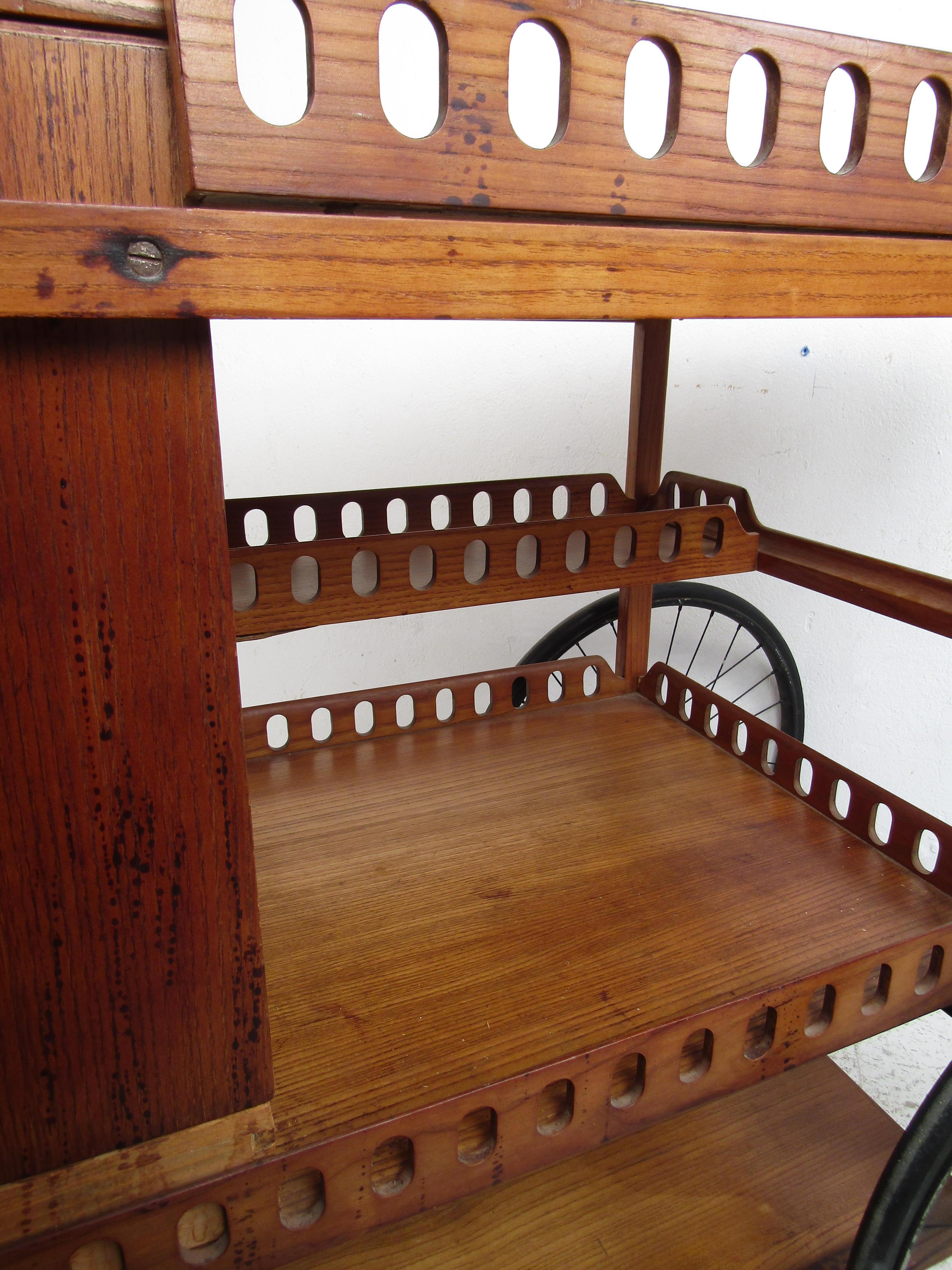 Vintage Four-Tiered Serving Cart For Sale 8