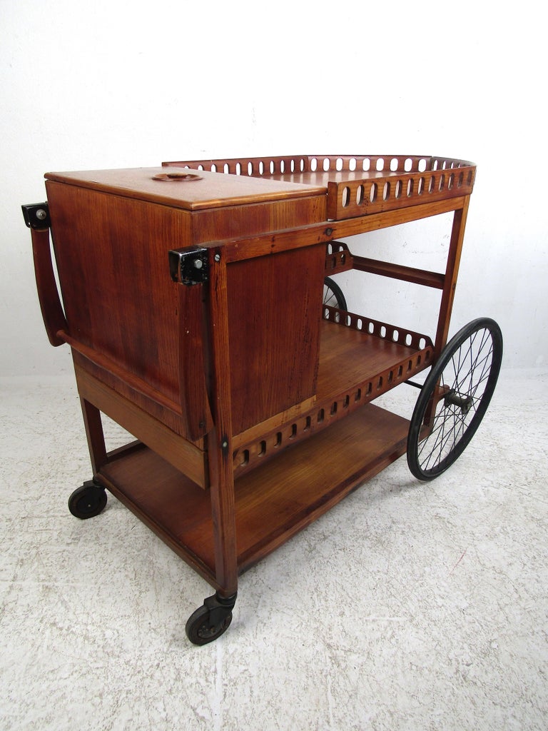 Vintage FourTiered Serving Cart For Sale at 1stDibs