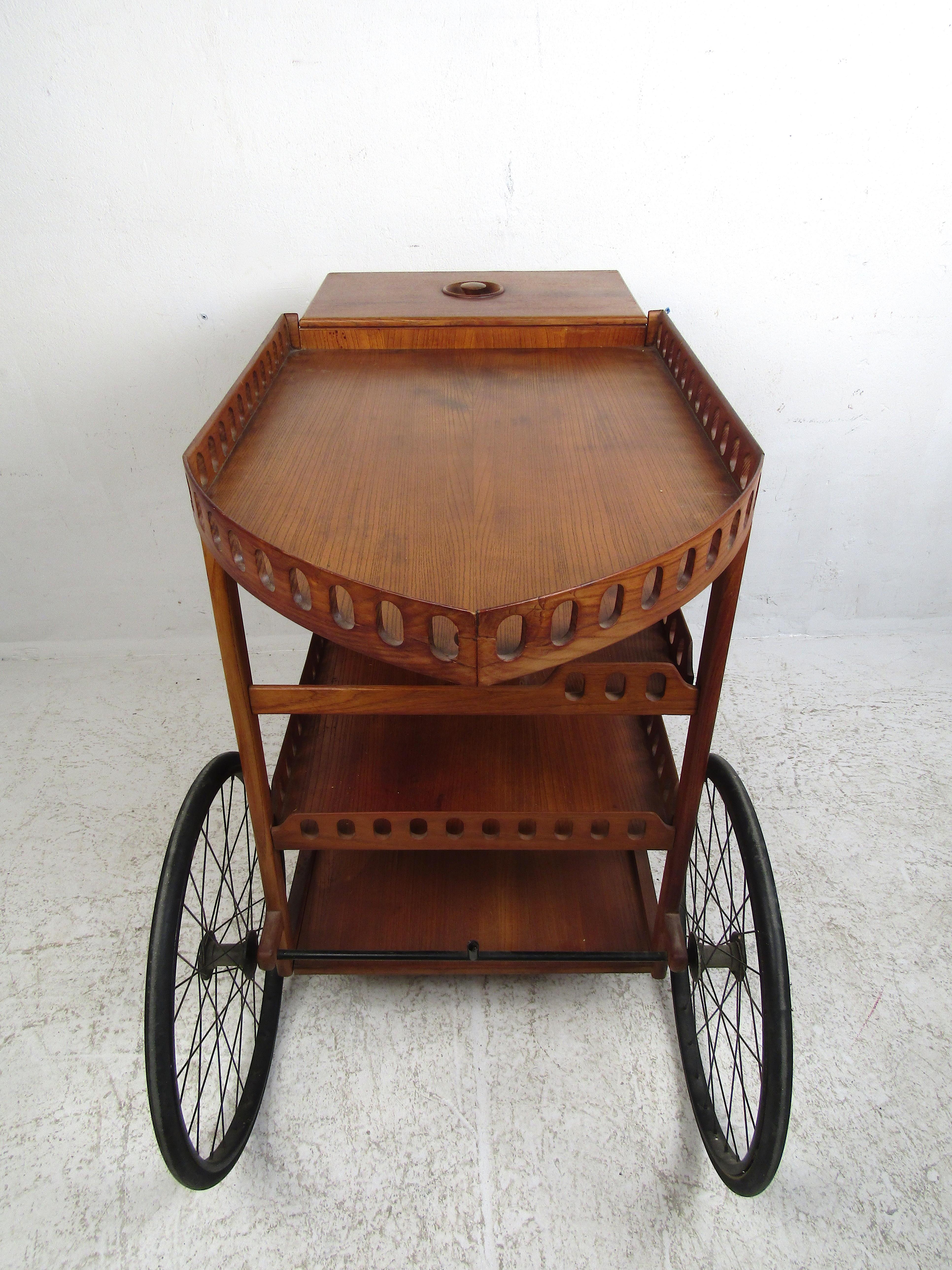 Vintage Four-Tiered Serving Cart For Sale 2