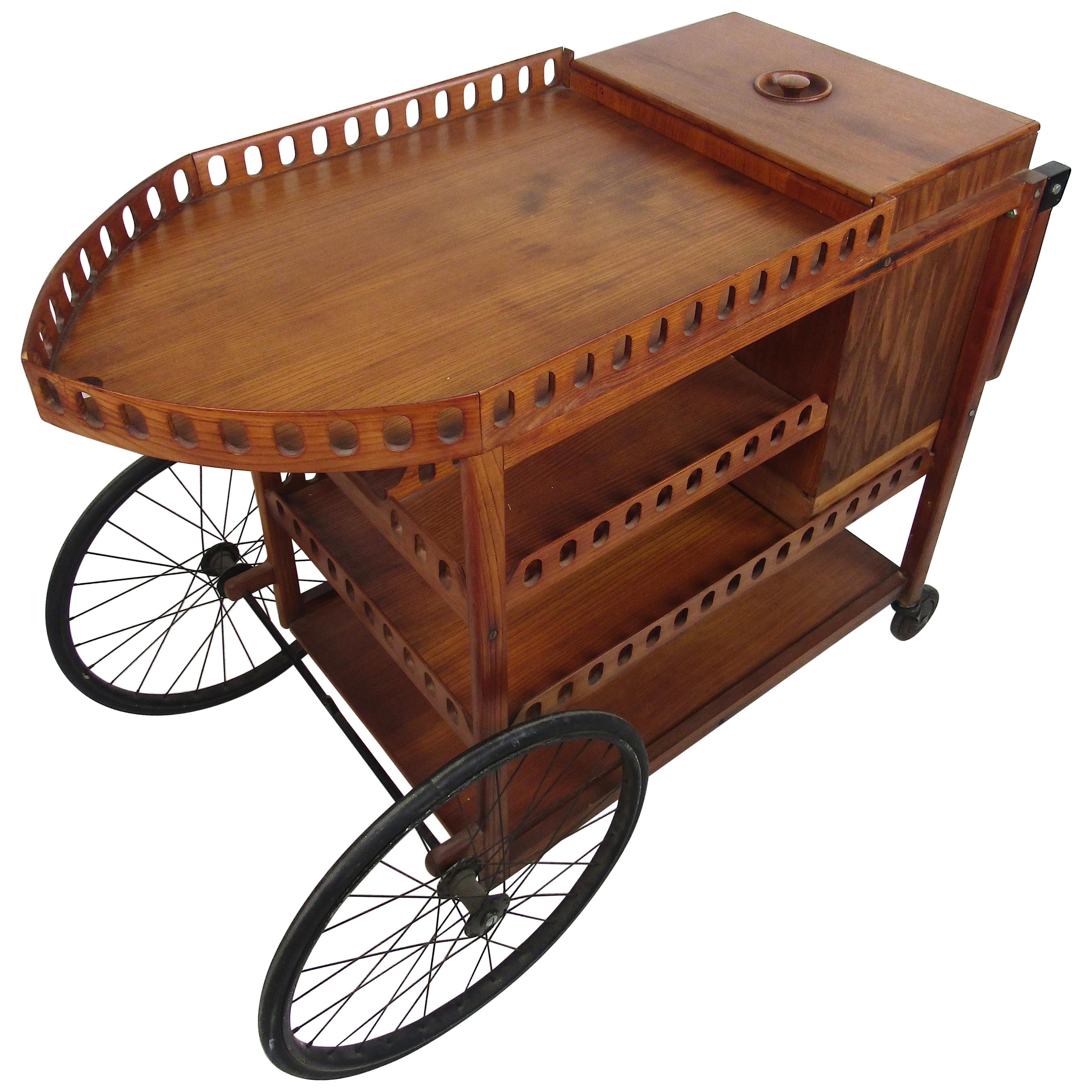 Vintage Four-Tiered Serving Cart