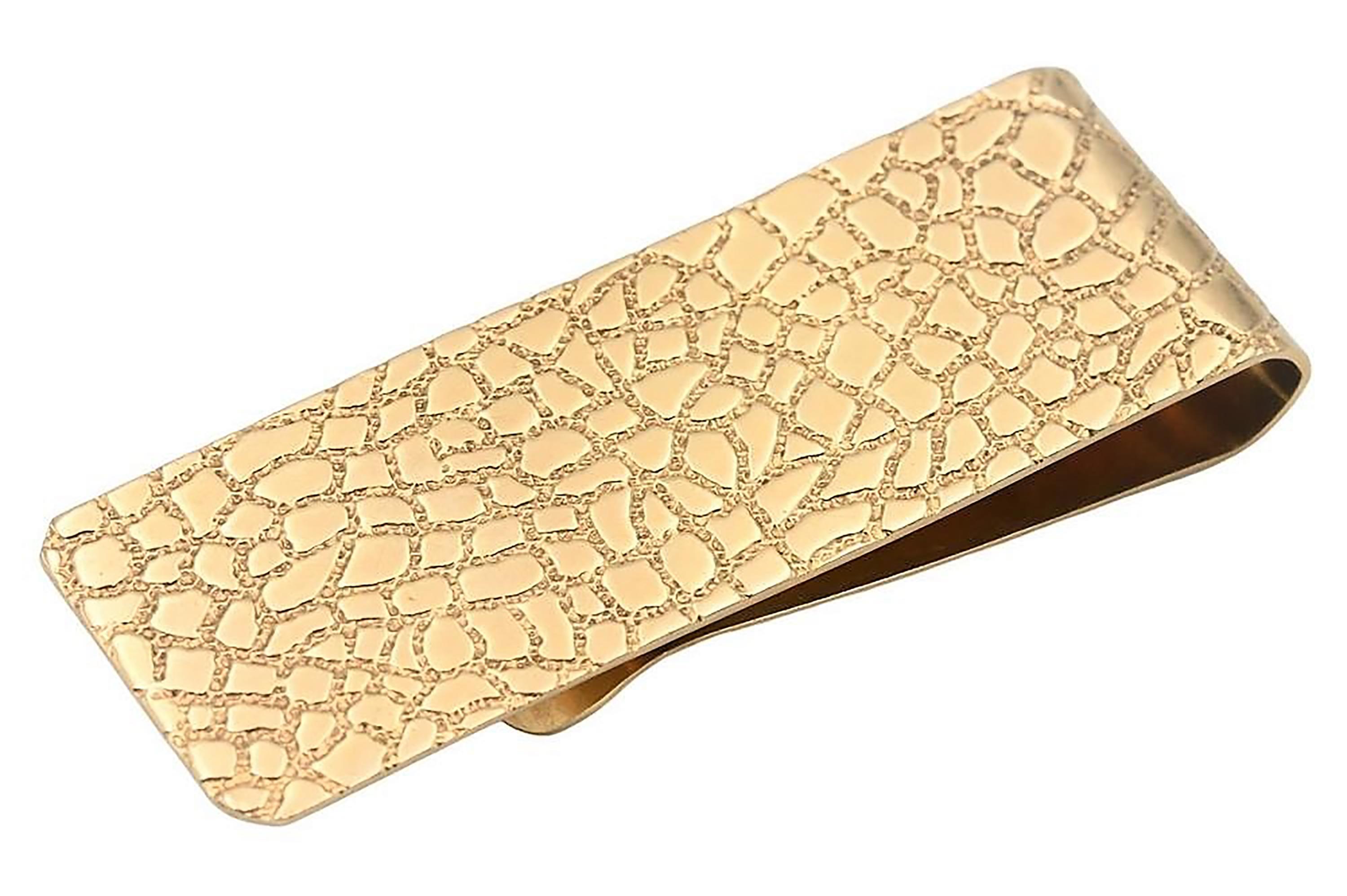 Vintage Fourteen Karat Yellow Gold Alligator Money Clip Signed Tiffany and Co In Good Condition In New York, NY