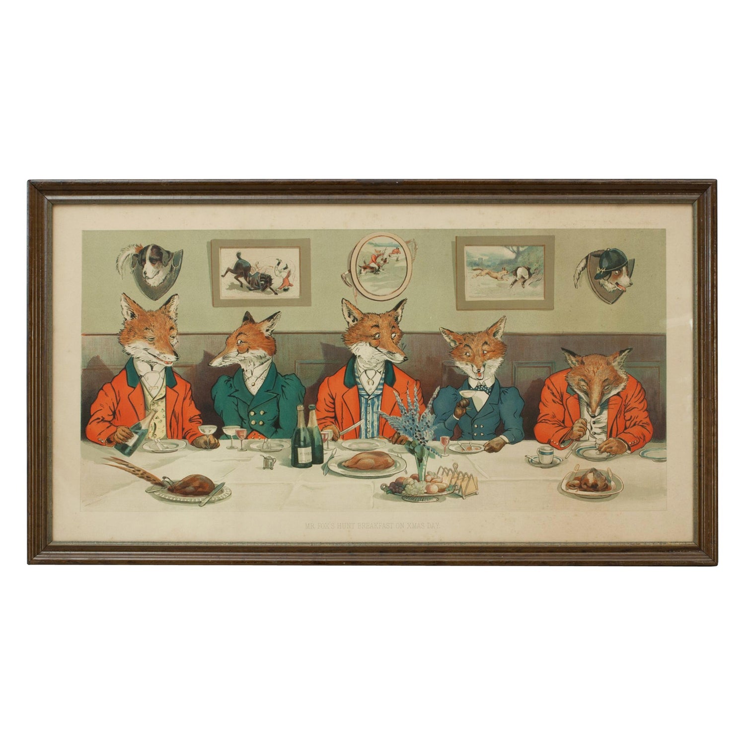 Vintage Fox Hunting Mr Fox S Hunt Breakfast On Xmas Day After