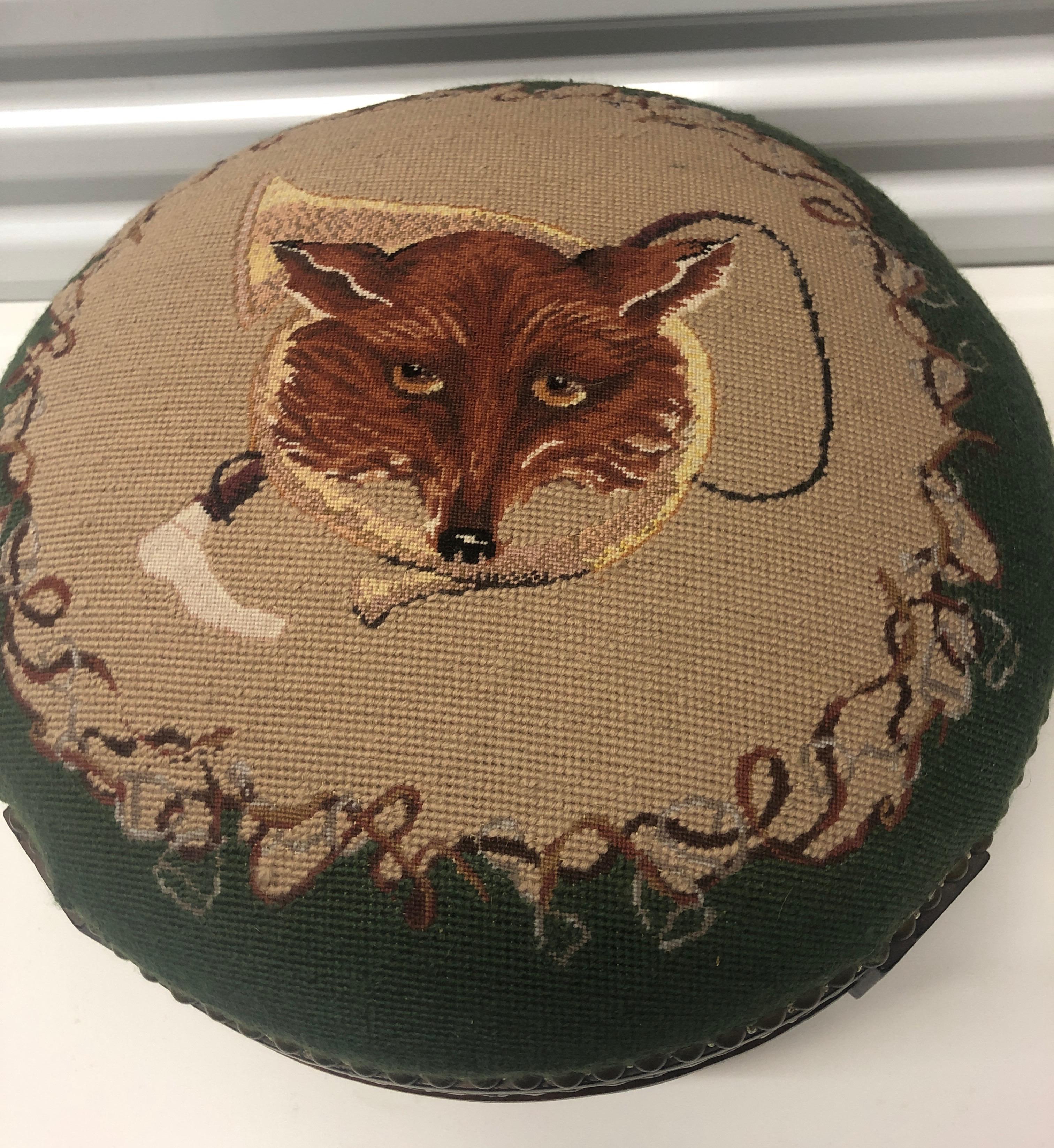 antique tapestry footstool