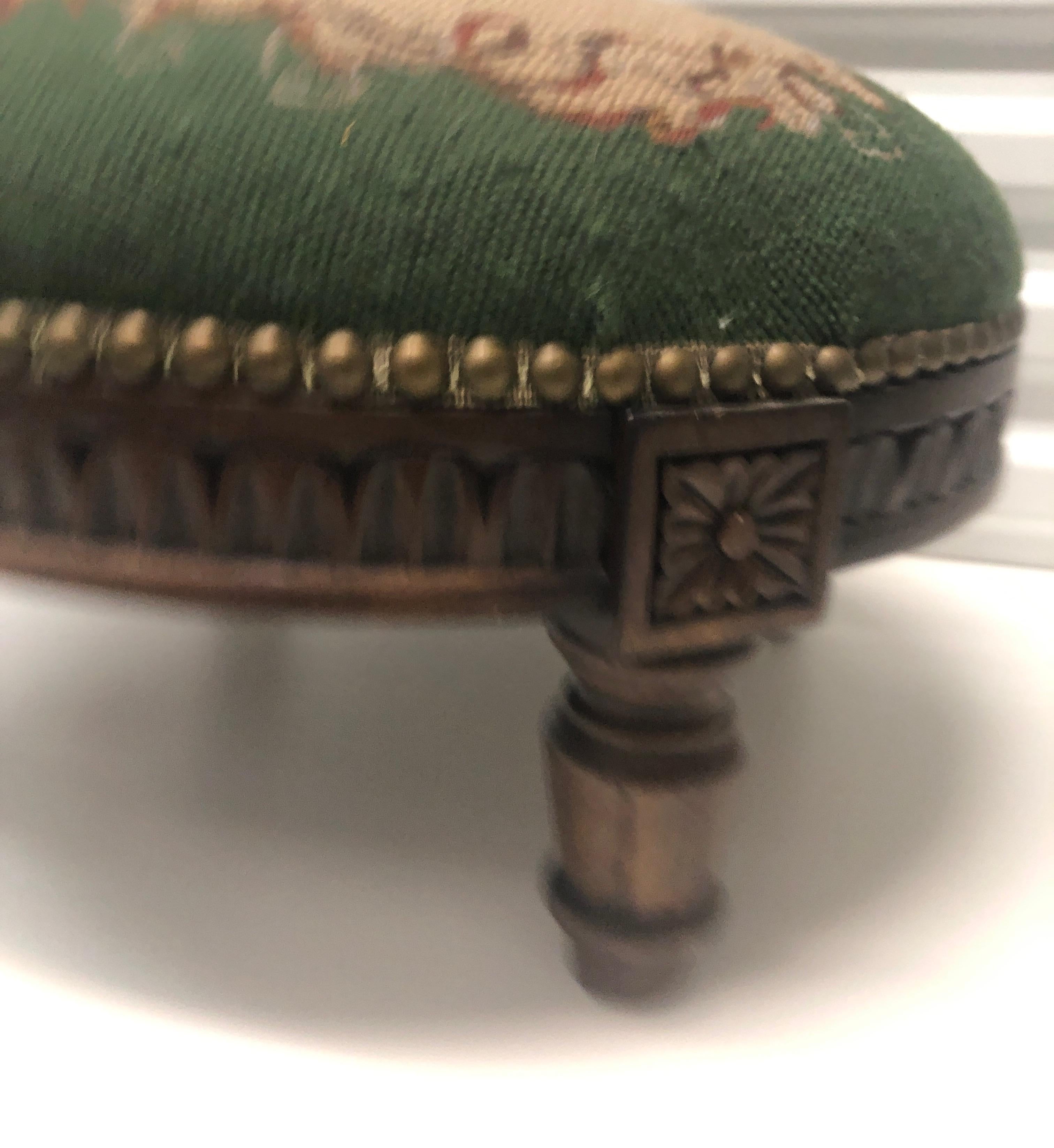 vintage round footstool