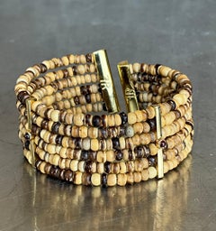 Vintage FR Coconut Beaded Bracelet