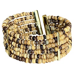 Vintage FR Coconut Beaded Bracelet