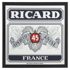 Vintage Frame with Mirrored Advertising Sign for Pastis Ricard, 1980s